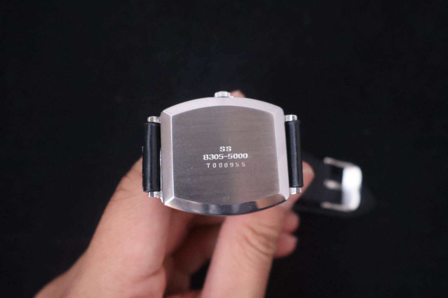 (SERVICED) Rare Vintage 1967 Seiko Seikomatic-R Charcoal Crosshair 30 Jewels 8305-5000