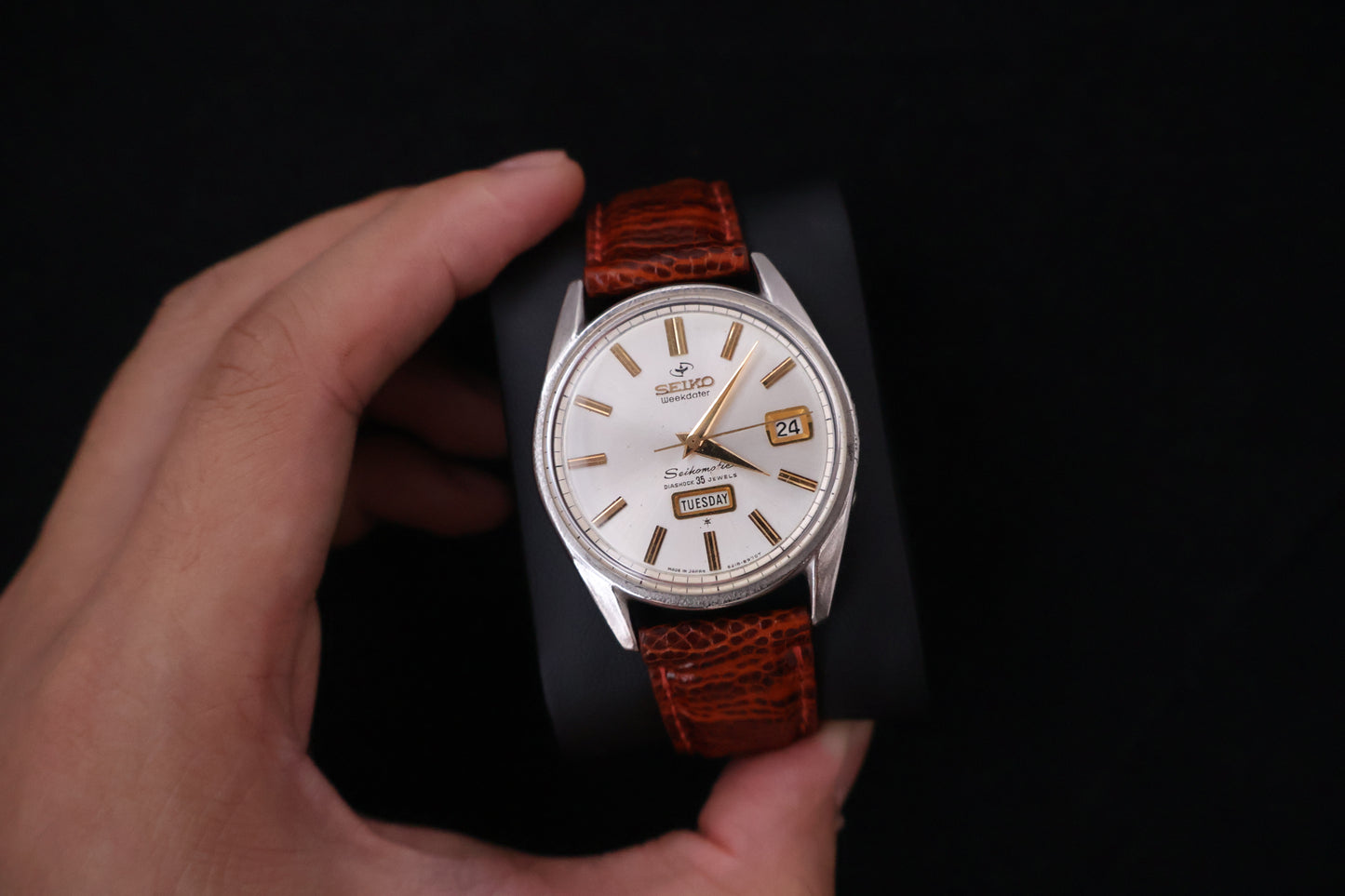 (SERVICED) Rare Vintage 1965 Seiko Seikomatic Weekdater 35 Jewels 6218-8970