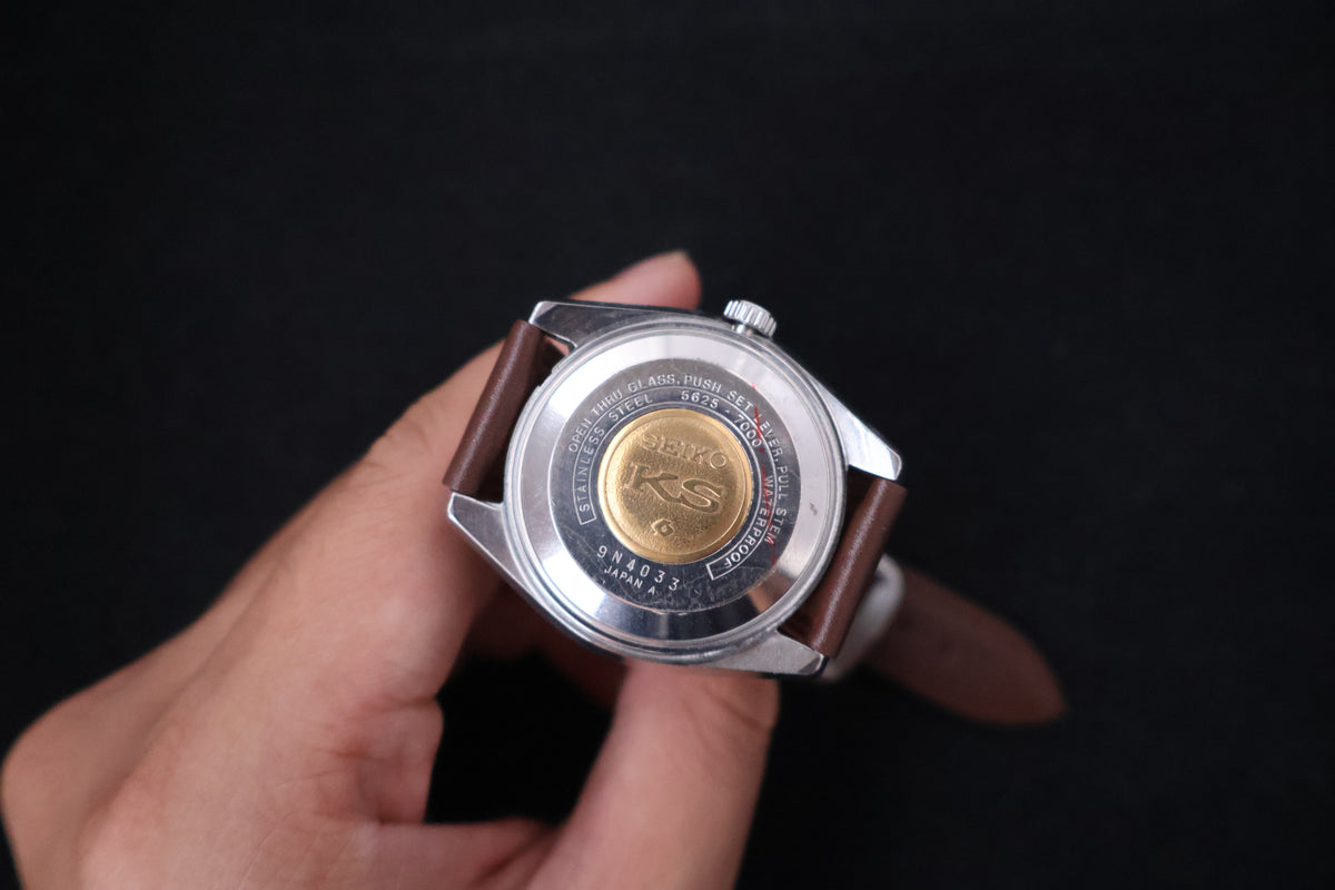 (SERVICED) Rare Vintage 1969 Seiko King Seiko 56KS Hi-Beat Gold Medallion 25 Jewels 5625-7000