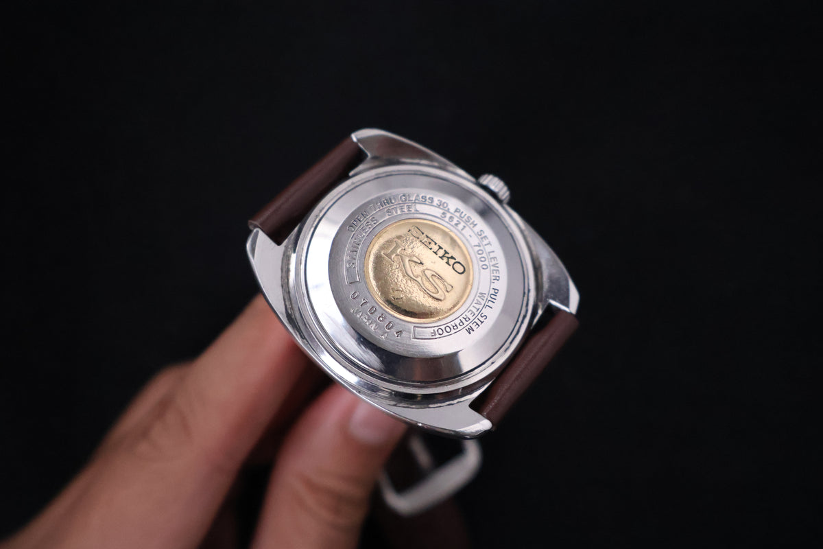 (SERVICED) Rare Vintage 1970 Seiko King Seiko 56KS Hi-Beat Gold Medallion 5621-7000