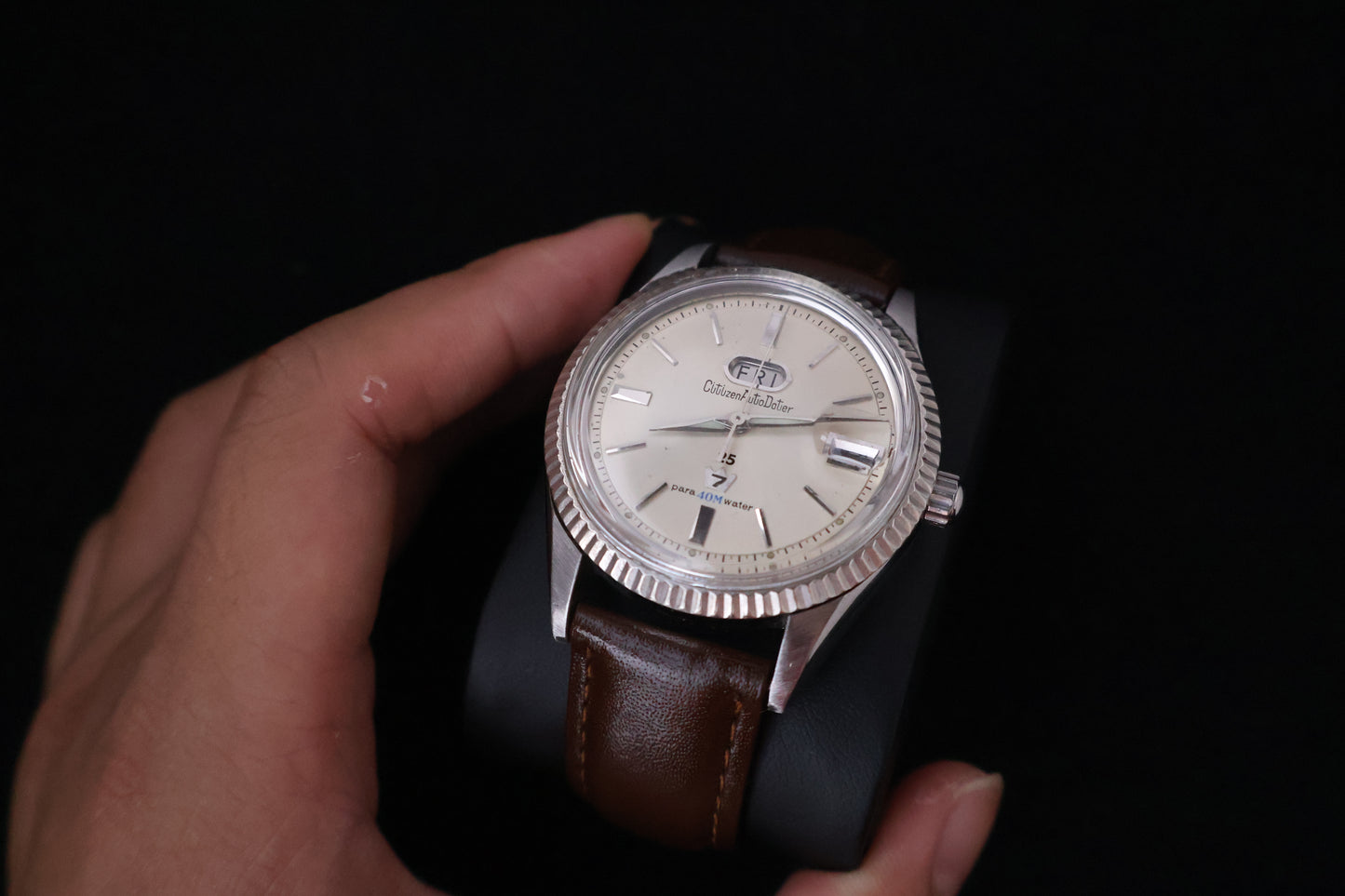 (SERVICED) Rare Vintage 1965 Citizen Auto Dater 7 Para 40m Water 25 Jewels