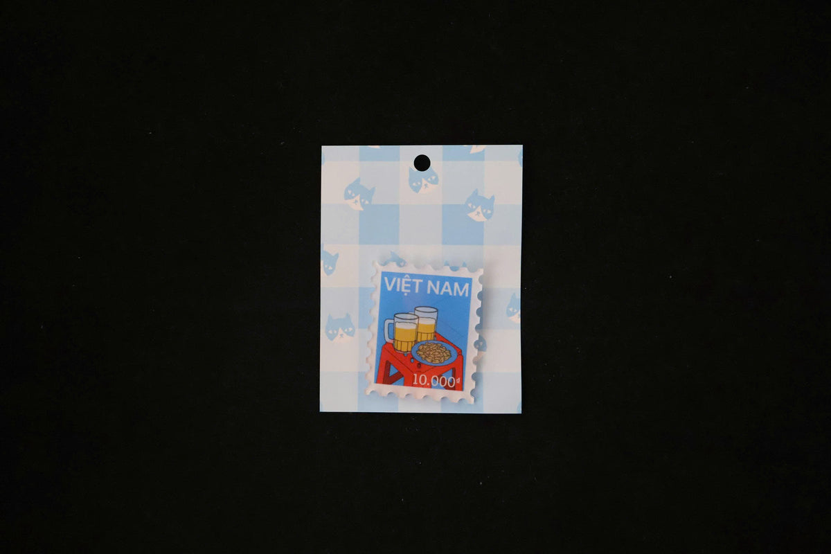 Rare CULCAT Vietnamese Bia Hơi Stamp Pin – Limited Promotional Release