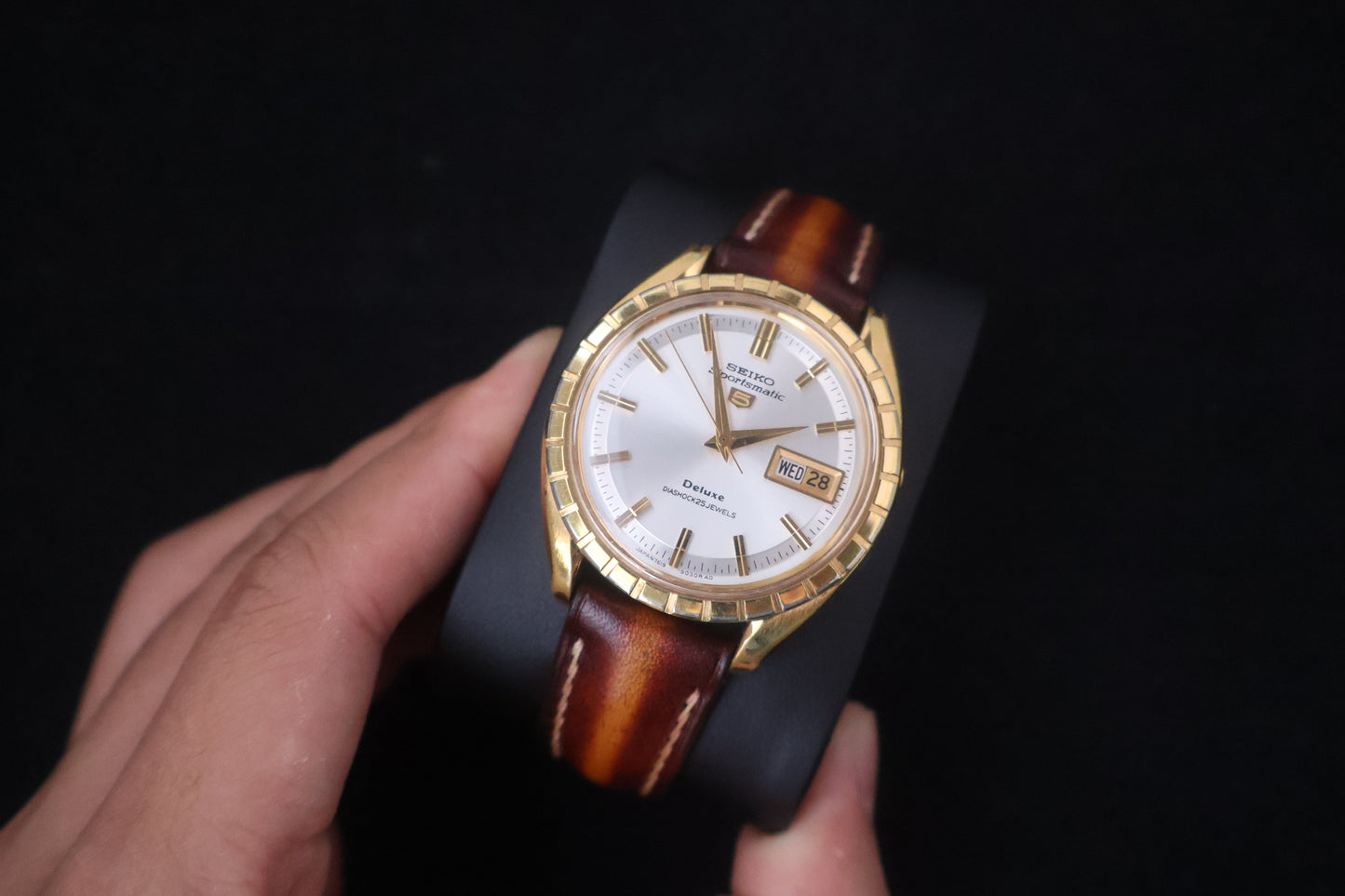 (SERVICED) Rare Vintage 1967 Seiko Sportsmatic 5 Deluxe SGP 25 Jewels 7619-9020