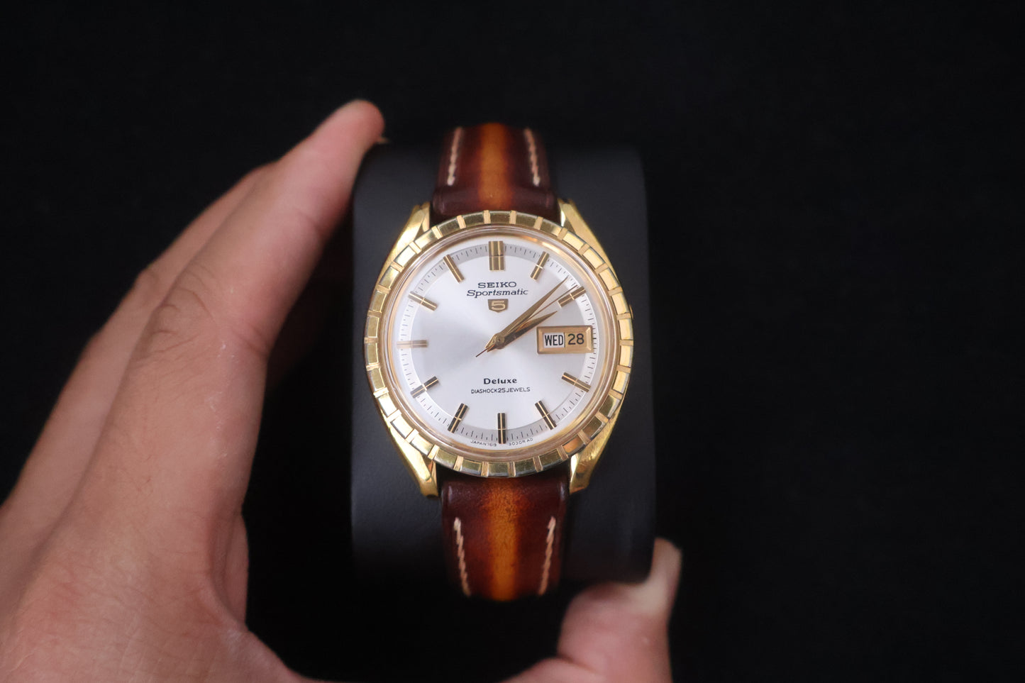 (SERVICED) Rare Vintage 1967 Seiko Sportsmatic 5 Deluxe SGP 25 Jewels 7619-9020