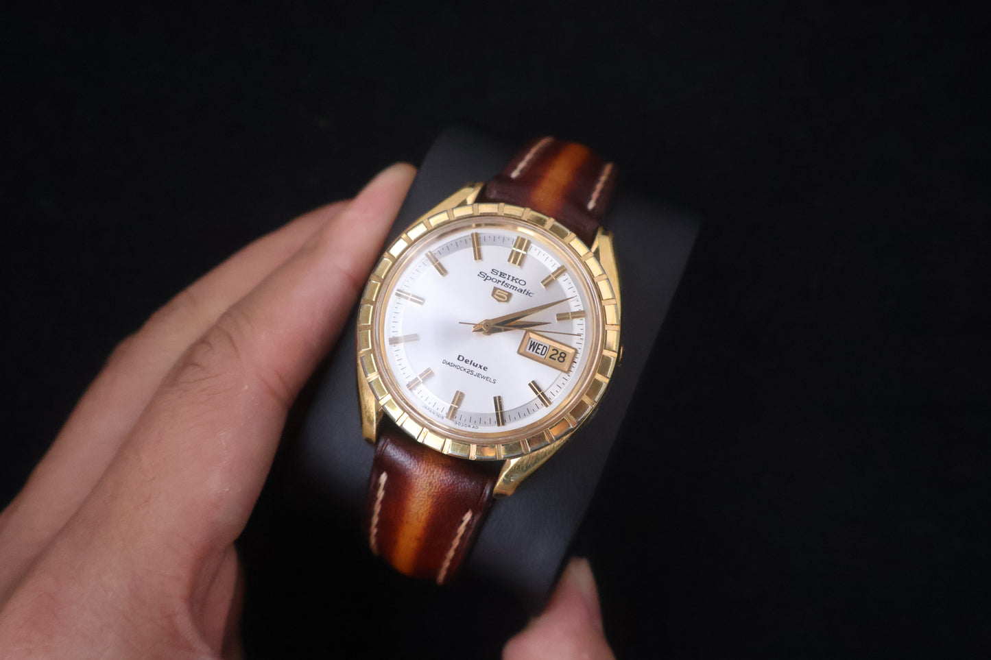 (SERVICED) Rare Vintage 1967 Seiko Sportsmatic 5 Deluxe SGP 25 Jewels 7619-9020