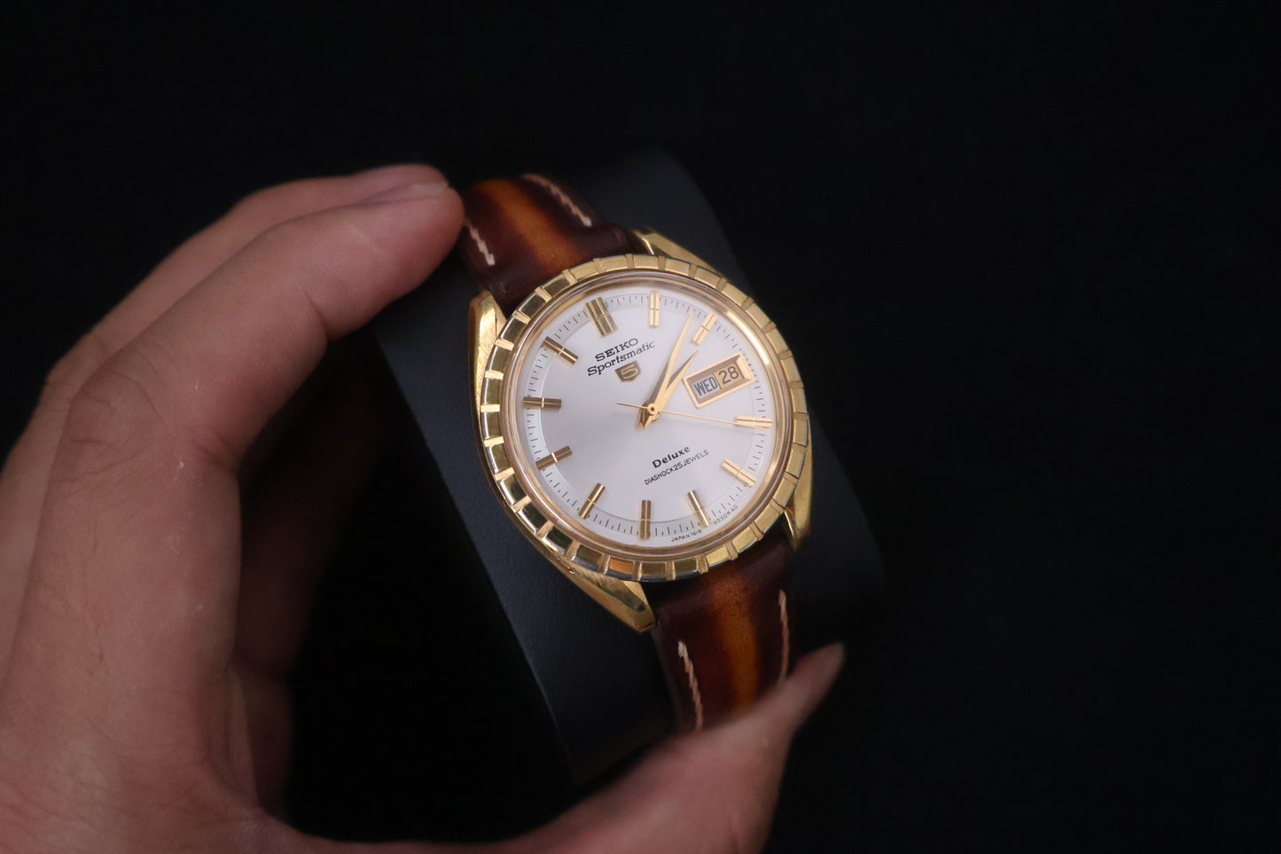 (SERVICED) Rare Vintage 1967 Seiko Sportsmatic 5 Deluxe SGP 25 Jewels 7619-9020