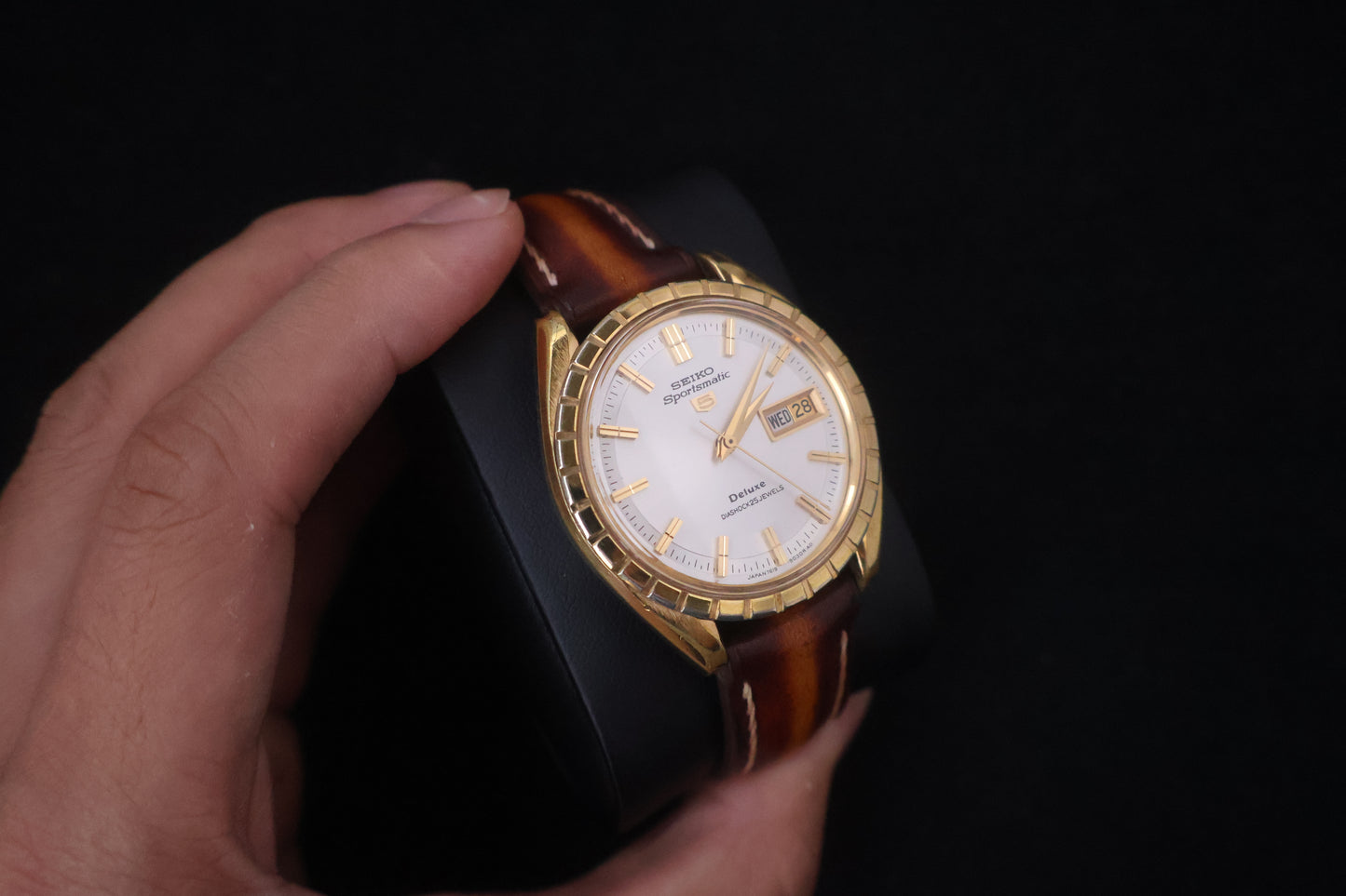 (SERVICED) Rare Vintage 1967 Seiko Sportsmatic 5 Deluxe SGP 25 Jewels 7619-9020