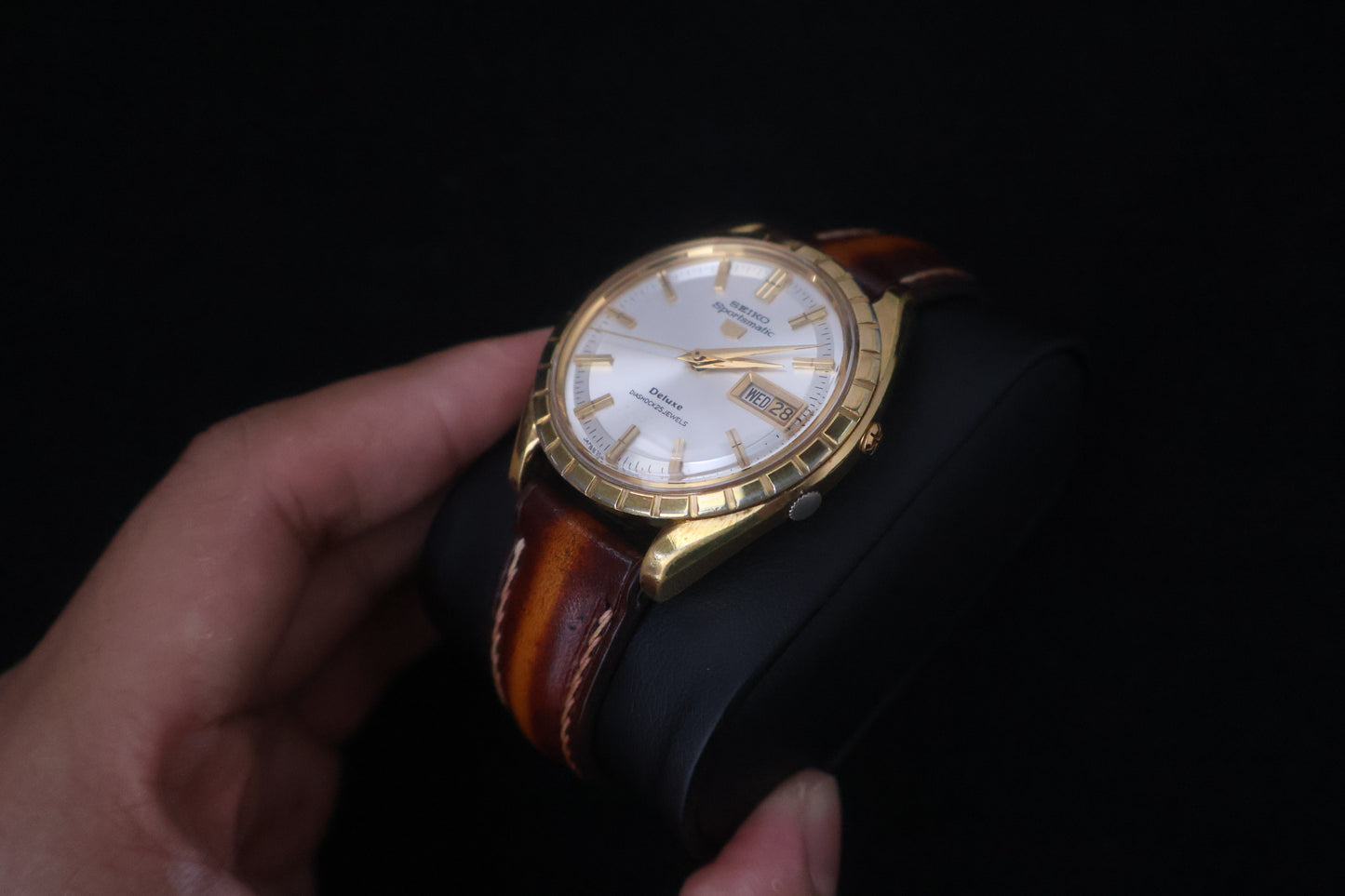 (SERVICED) Rare Vintage 1967 Seiko Sportsmatic 5 Deluxe SGP 25 Jewels 7619-9020