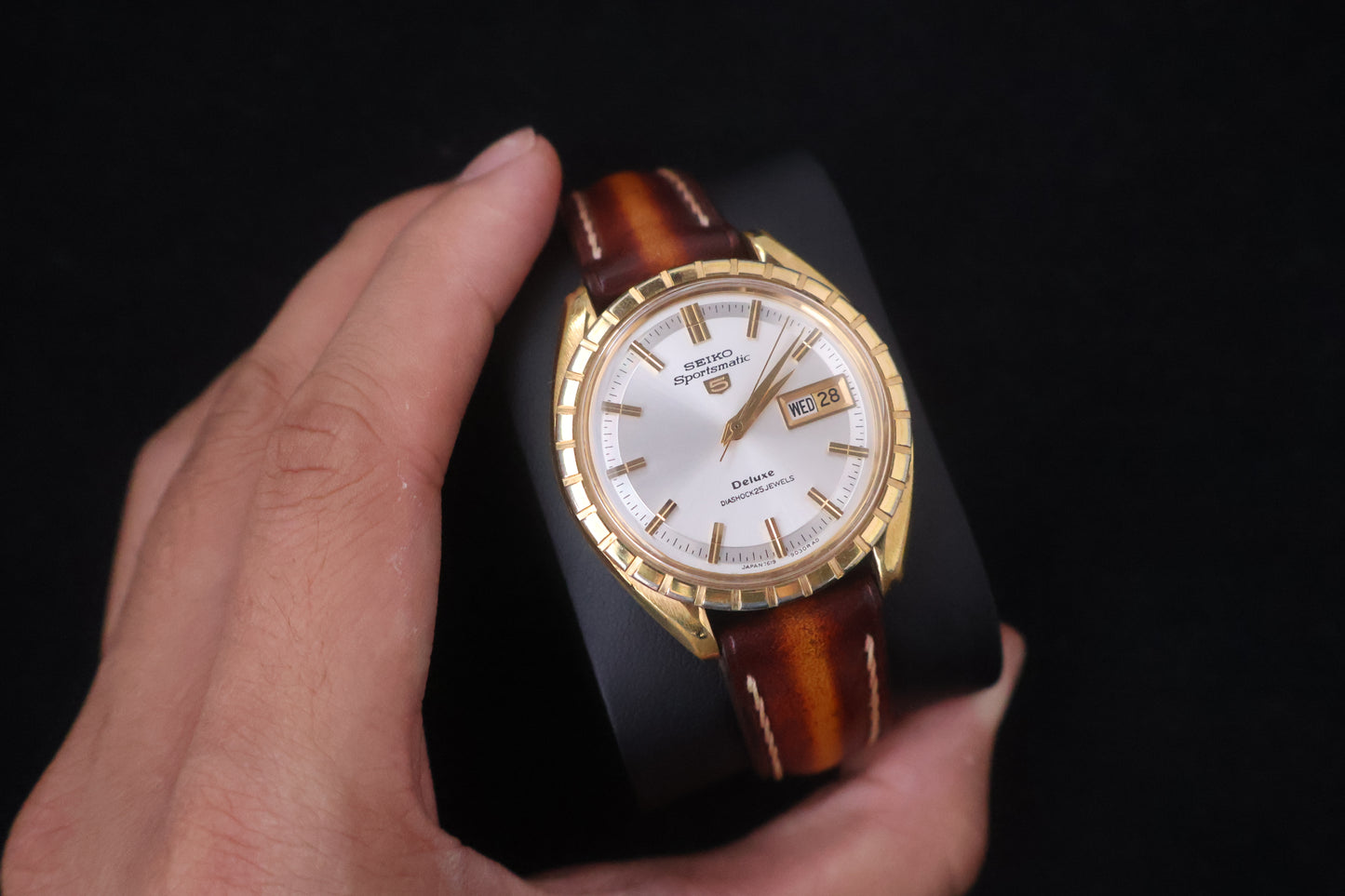 (SERVICED) Rare Vintage 1967 Seiko Sportsmatic 5 Deluxe SGP 25 Jewels 7619-9020