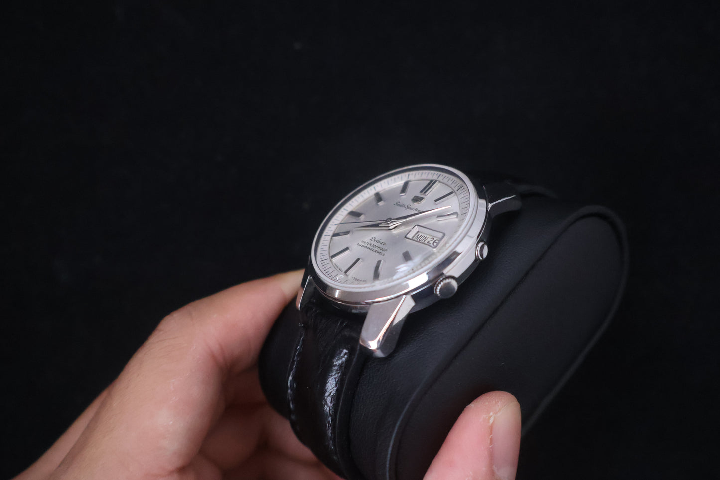 (SERVICED) Rare Vintage 1965 Seiko Sportsmatic 5 Deluxe Diashock 23 Jewels 7606-7992