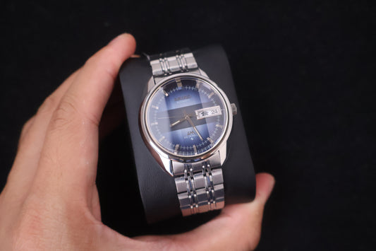 (SERVICED) Rare Vintage 1972 Seiko Lord Matic LM Blue Dial 23 Jewels 5606-7280