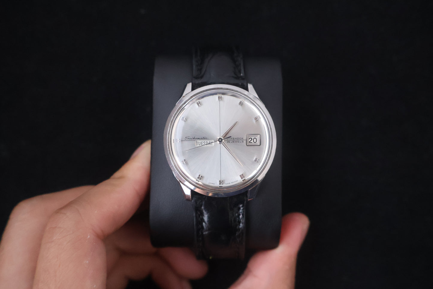 (SERVICED) Rare Vintage 1966 Seiko Seikomatic Weekdate Diashock 26 Jewels 6206-8010