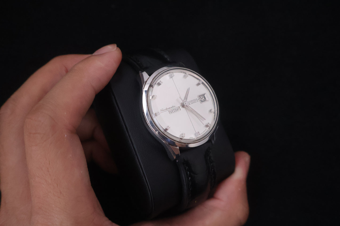 (SERVICED) Rare Vintage 1966 Seiko Seikomatic Weekdate Diashock 26 Jewels 6206-8010