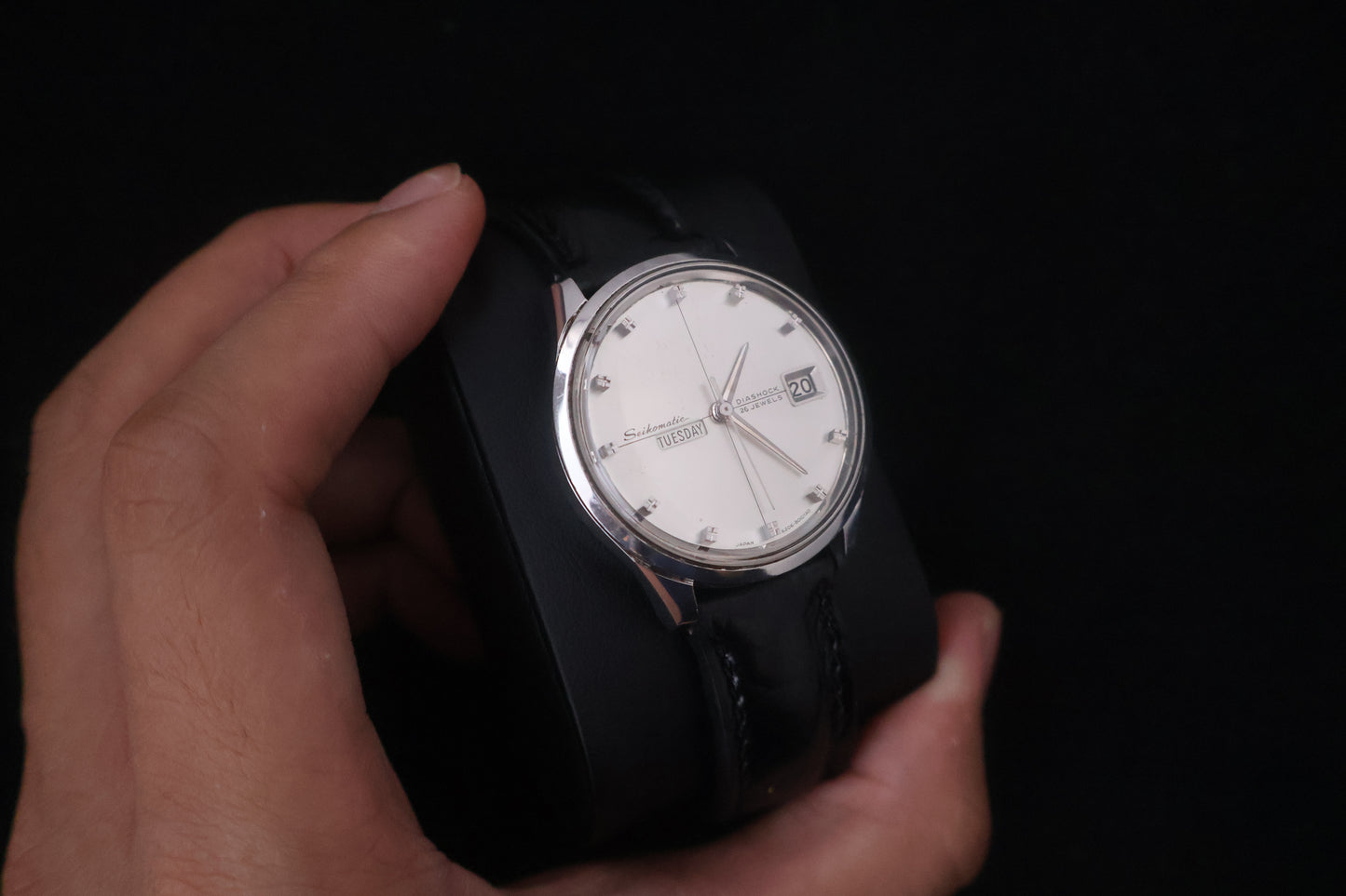 (SERVICED) Rare Vintage 1966 Seiko Seikomatic Weekdate Diashock 26 Jewels 6206-8010