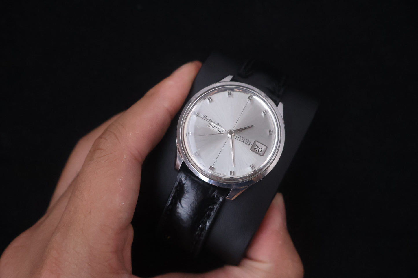 (SERVICED) Rare Vintage 1966 Seiko Seikomatic Weekdate Diashock 26 Jewels 6206-8010