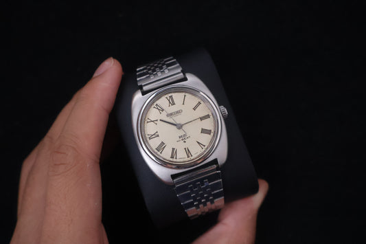 (SERVICED) Rare Vintage 1970 King Seiko KS Hi-Beat Roman Dial 25 Jewels Medallion 5621-7000