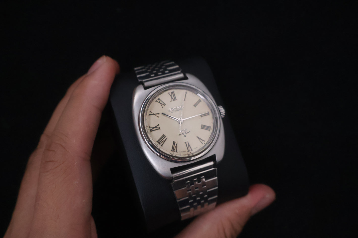 (SERVICED) Rare Vintage 1970 King Seiko KS Hi-Beat Roman Dial 25 Jewels Medallion 5621-7000