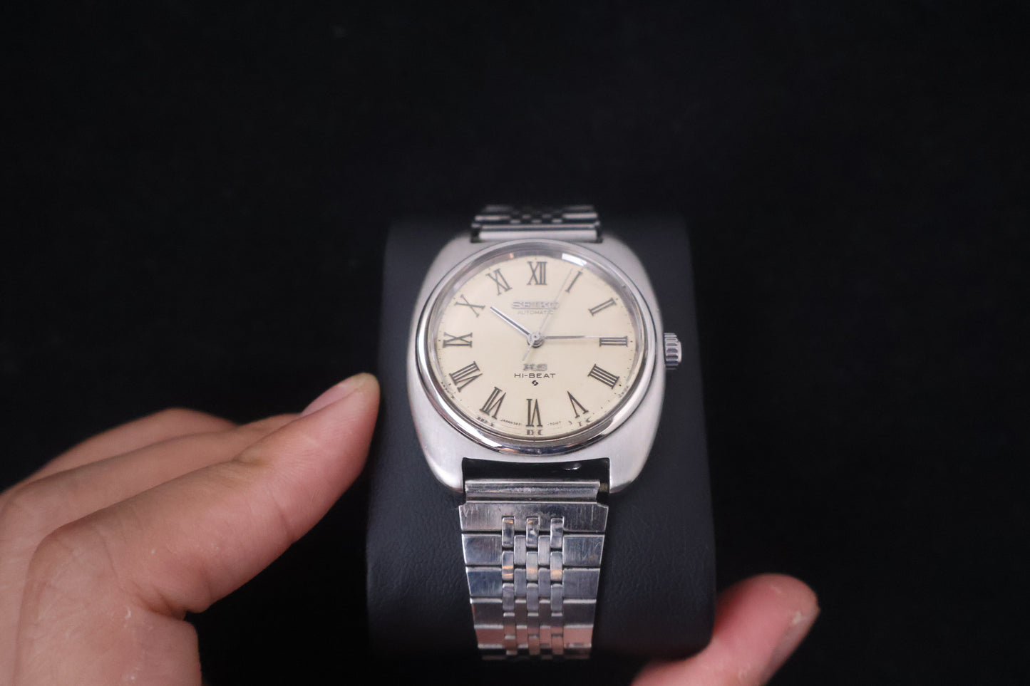 (SERVICED) Rare Vintage 1970 King Seiko KS Hi-Beat Roman Dial 25 Jewels Medallion 5621-7000