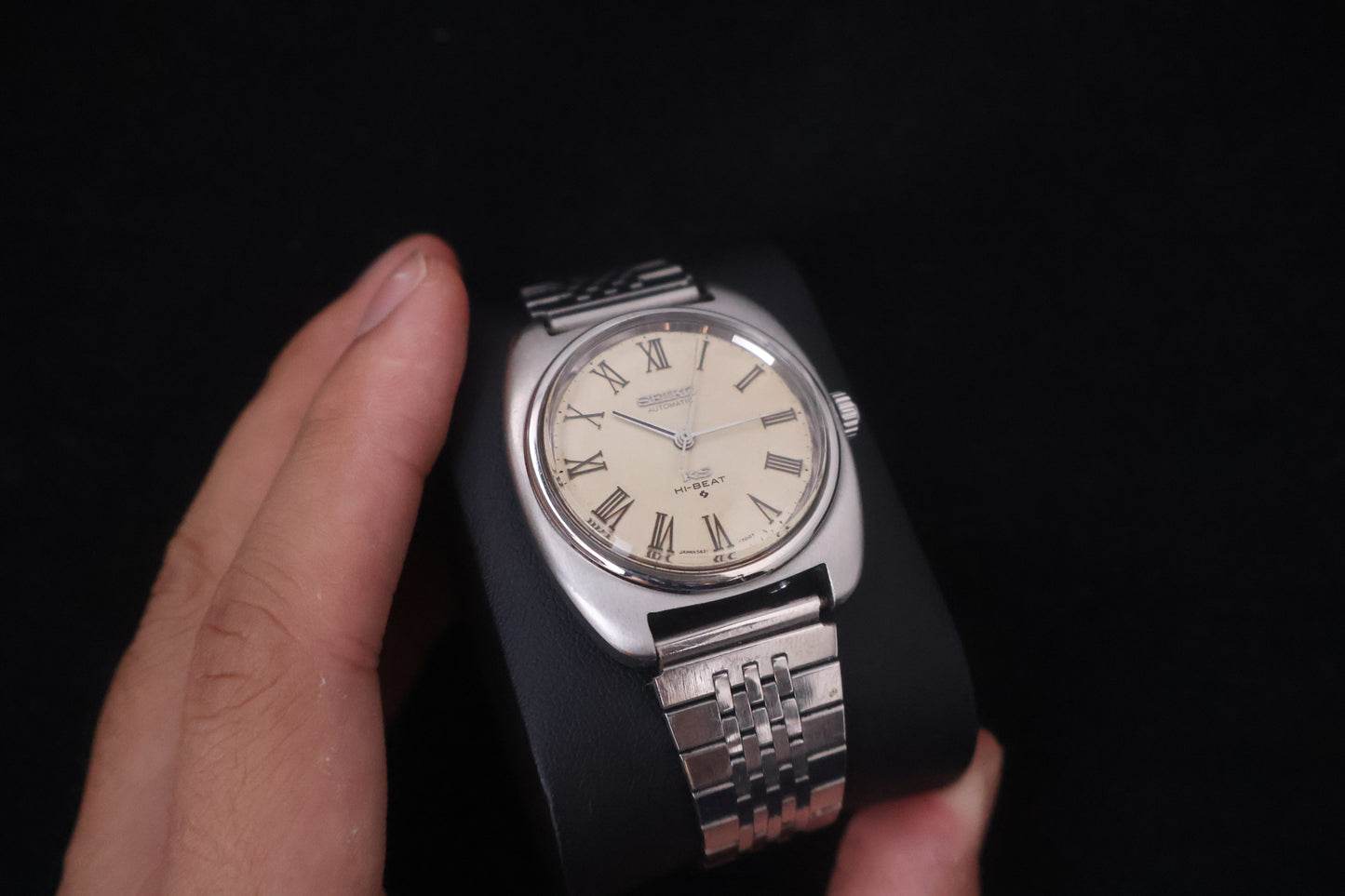 (SERVICED) Rare Vintage 1970 King Seiko KS Hi-Beat Roman Dial 25 Jewels Medallion 5621-7000