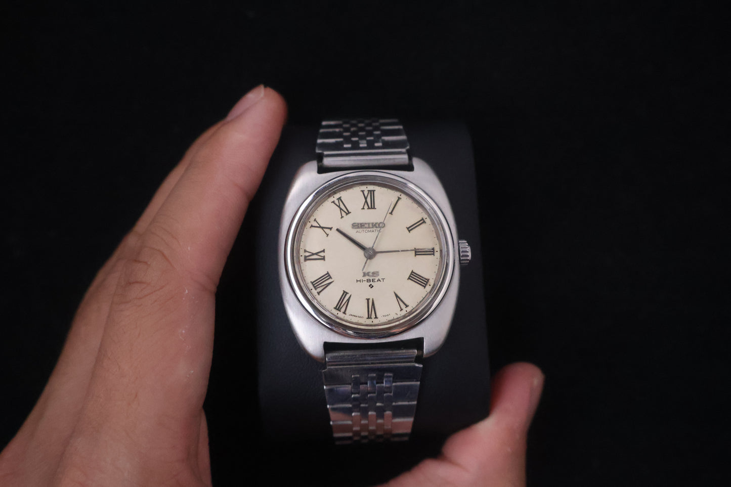 (SERVICED) Rare Vintage 1970 King Seiko KS Hi-Beat Roman Dial 25 Jewels Medallion 5621-7000