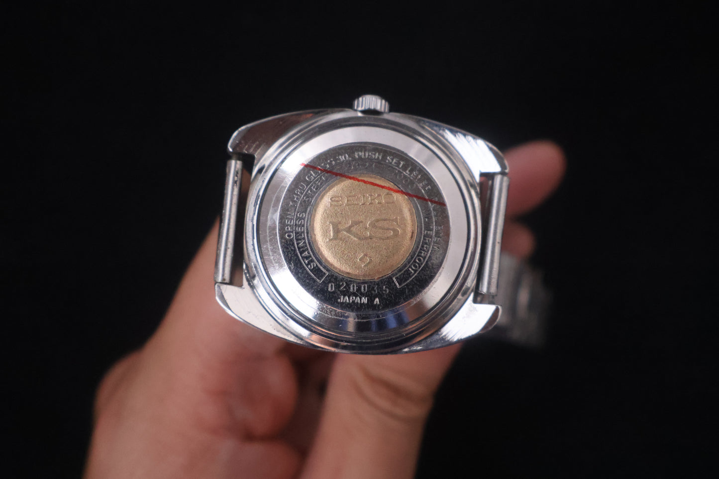 (SERVICED) Rare Vintage 1970 King Seiko KS Hi-Beat Roman Dial 25 Jewels Medallion 5621-7000