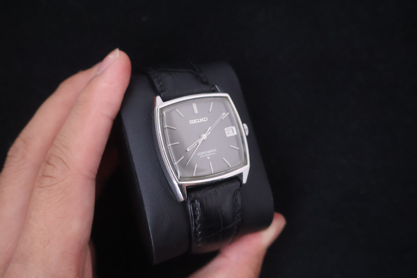 (SERVICED) Rare Vintage 1969 Seiko Lord Matic LM Grey Dial 25 Jewels 5605-5000