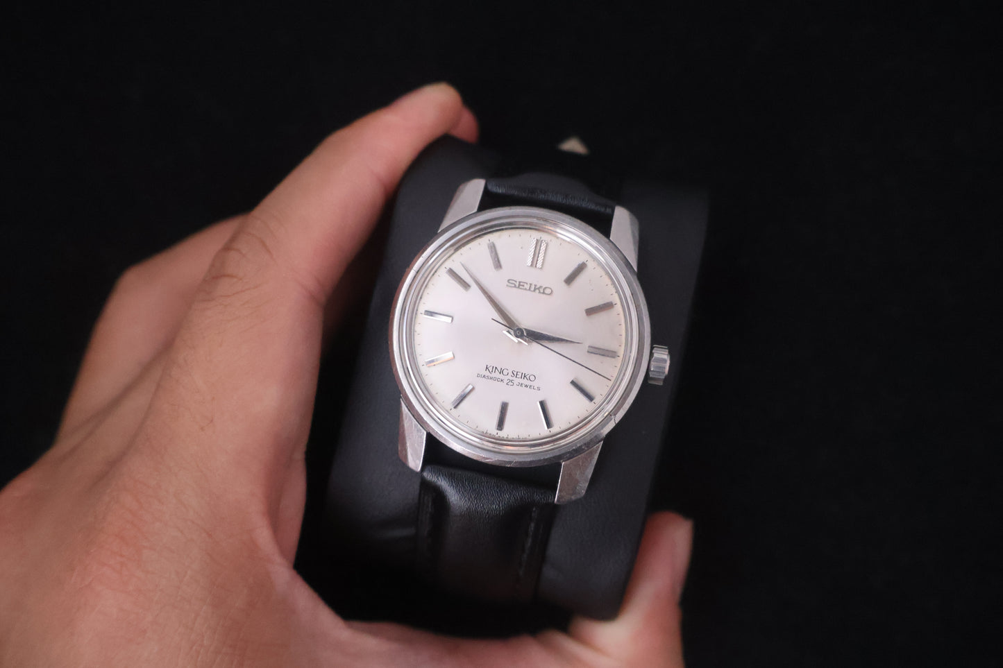 (SERVICED) Rare Vintage 1965 King Seiko 44KS Shield Medallion 25 Jewels 44-9990