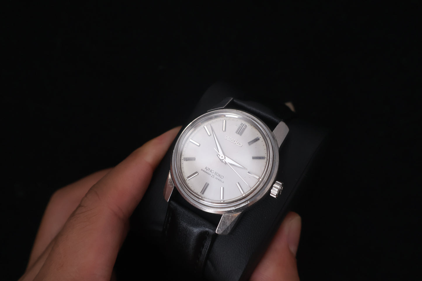 (SERVICED) Rare Vintage 1965 King Seiko 44KS Shield Medallion 25 Jewels 44-9990