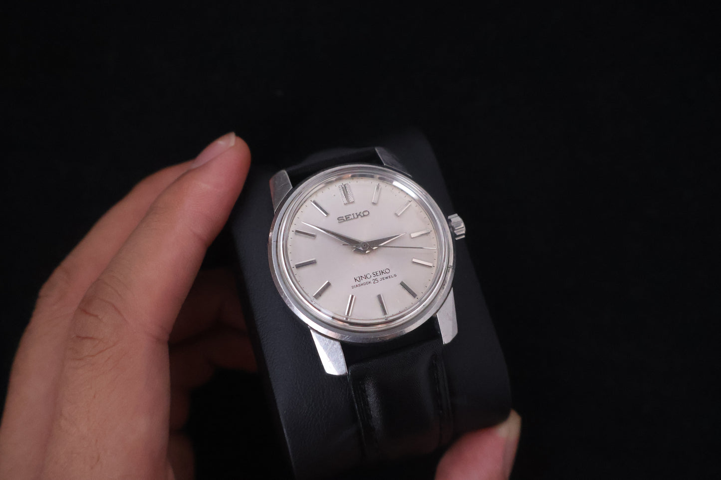 (SERVICED) Rare Vintage 1965 King Seiko 44KS Shield Medallion 25 Jewels 44-9990