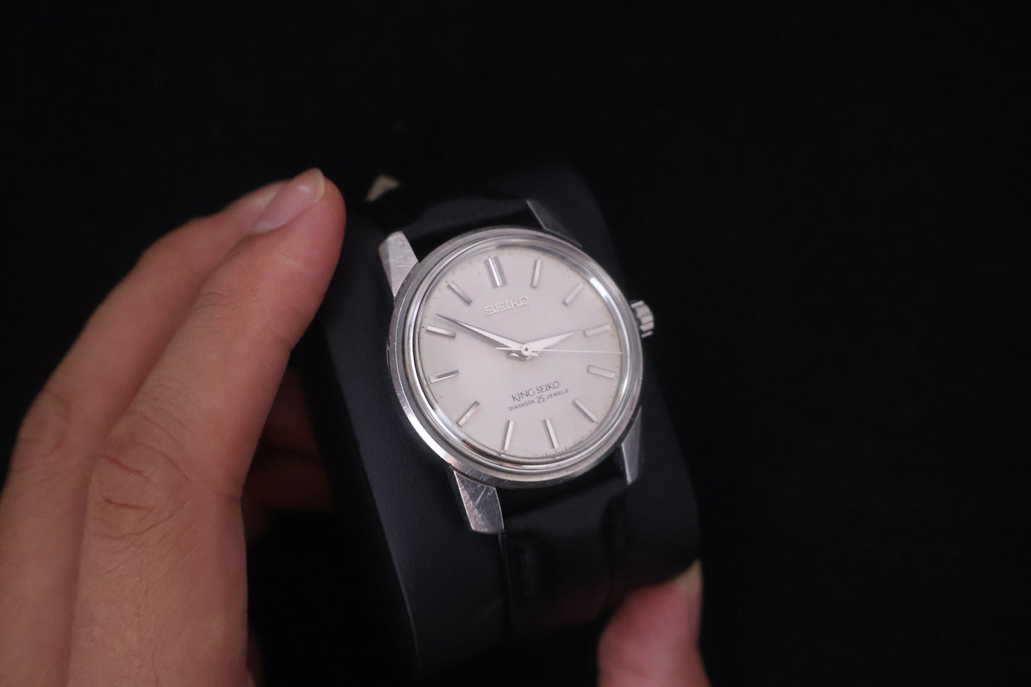 (SERVICED) Rare Vintage 1965 King Seiko 44KS Shield Medallion 25 Jewels 44-9990