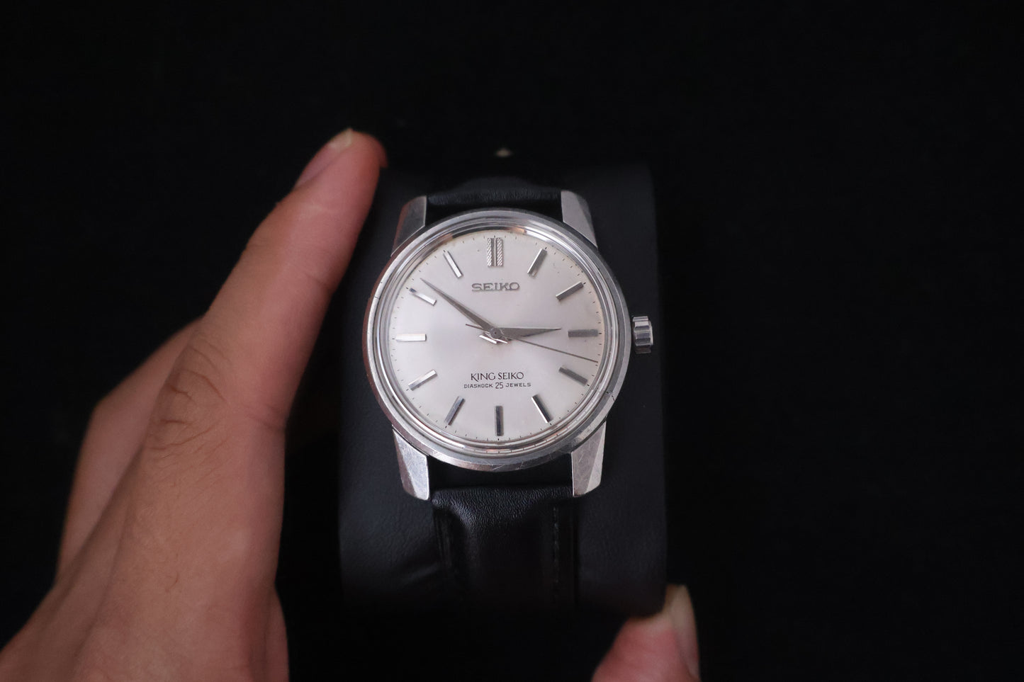 (SERVICED) Rare Vintage 1965 King Seiko 44KS Shield Medallion 25 Jewels 44-9990
