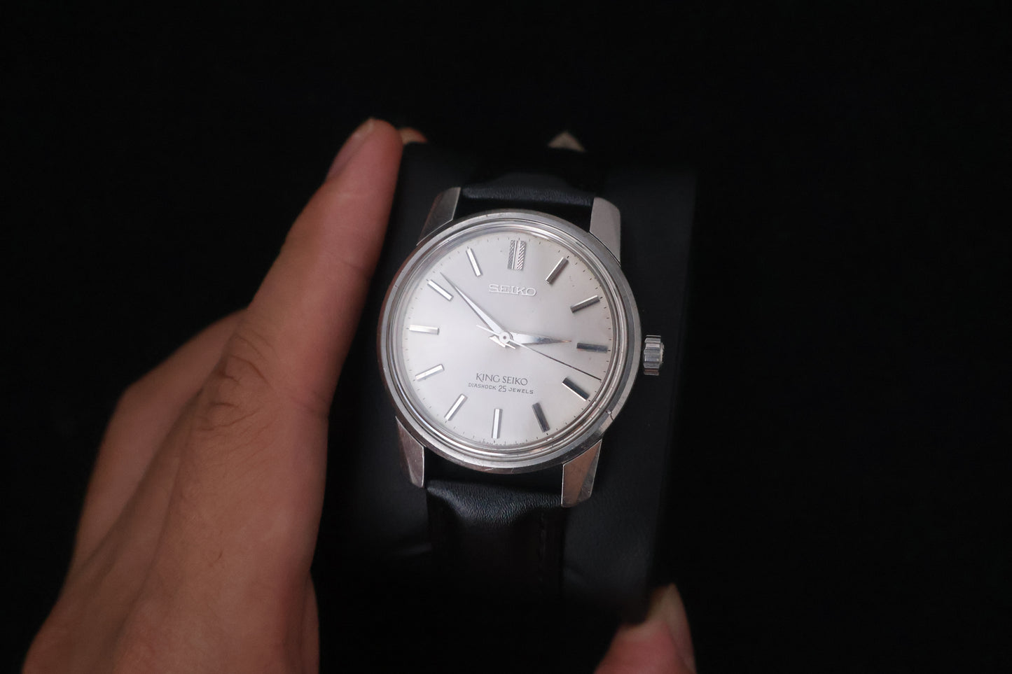 (SERVICED) Rare Vintage 1965 King Seiko 44KS Shield Medallion 25 Jewels 44-9990