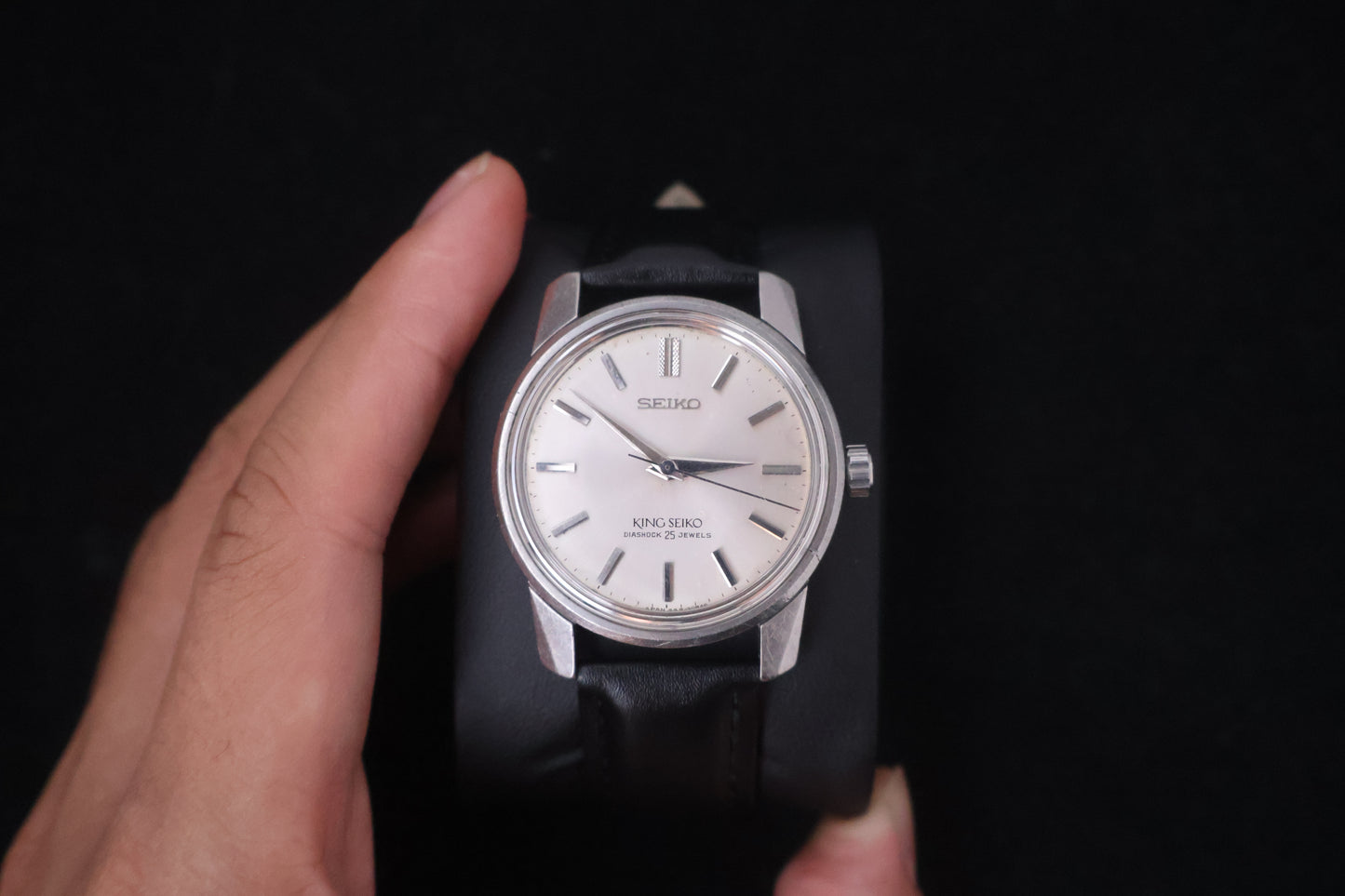 (SERVICED) Rare Vintage 1965 King Seiko 44KS Shield Medallion 25 Jewels 44-9990