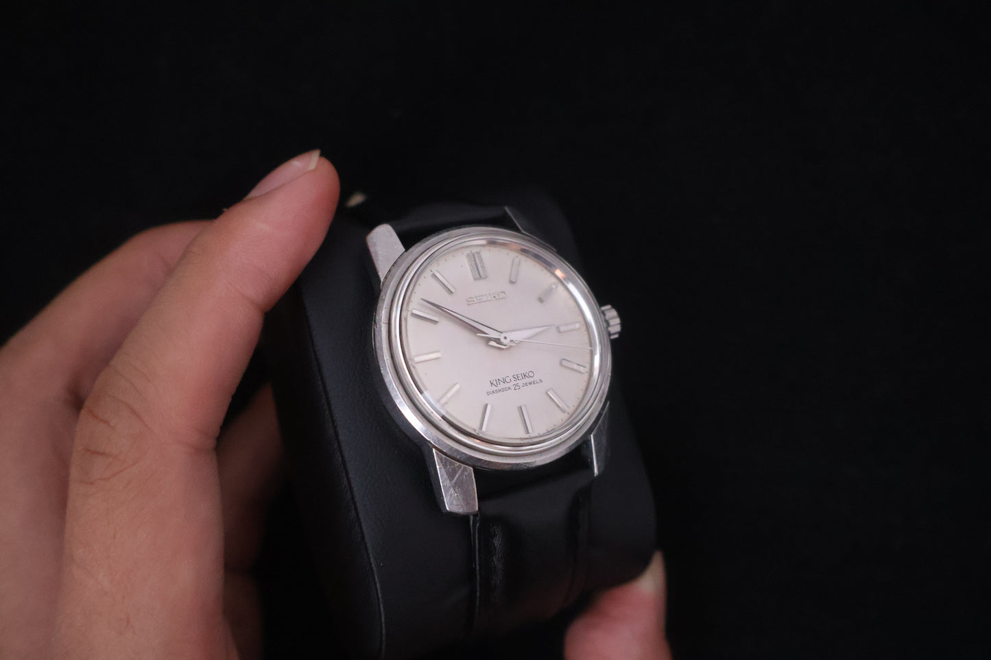 (SERVICED) Rare Vintage 1965 King Seiko 44KS Shield Medallion 25 Jewels 44-9990