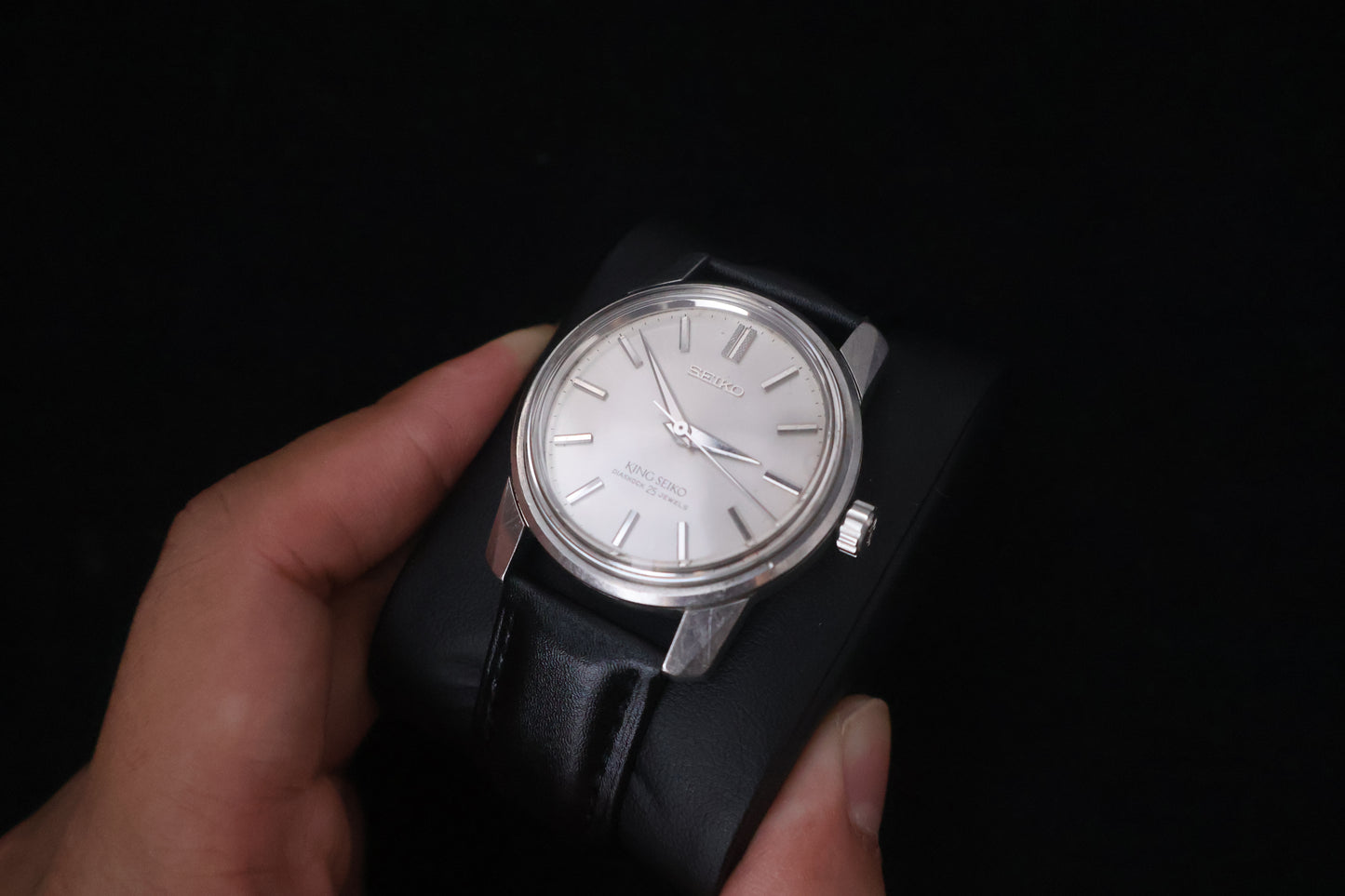(SERVICED) Rare Vintage 1965 King Seiko 44KS Shield Medallion 25 Jewels 44-9990