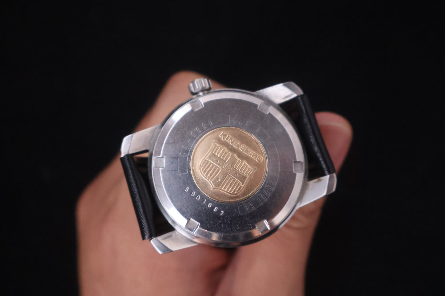 (SERVICED) Rare Vintage 1965 King Seiko 44KS Shield Medallion 25 Jewels 44-9990