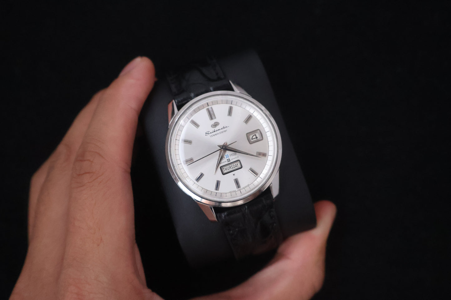 (SERVICED) Rare Vintage 1960s Seiko Seikomatic Weekdater 33 Jewels J13080