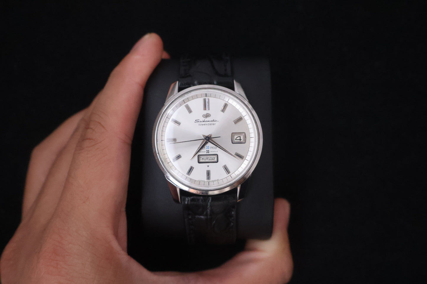 (SERVICED) Rare Vintage 1960s Seiko Seikomatic Weekdater 33 Jewels J13080