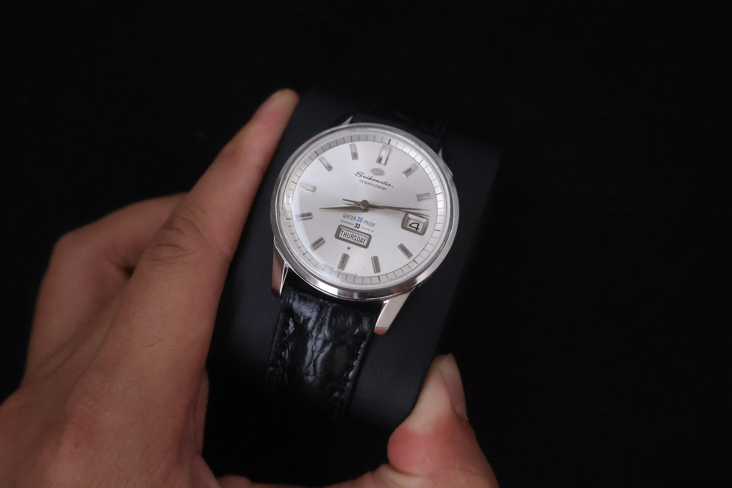 (SERVICED) Rare Vintage 1960s Seiko Seikomatic Weekdater 33 Jewels J13080
