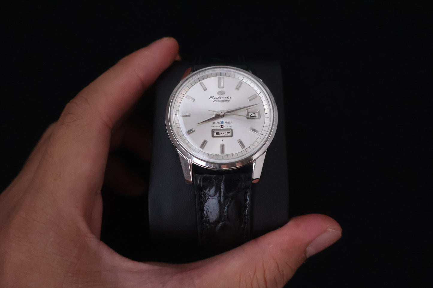 (SERVICED) Rare Vintage 1960s Seiko Seikomatic Weekdater 33 Jewels J13080