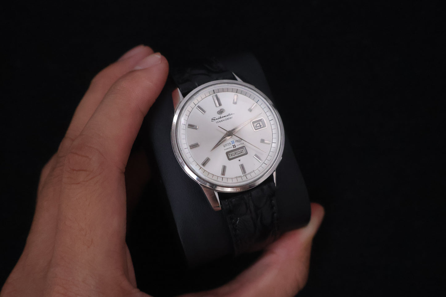 (SERVICED) Rare Vintage 1960s Seiko Seikomatic Weekdater 33 Jewels J13080