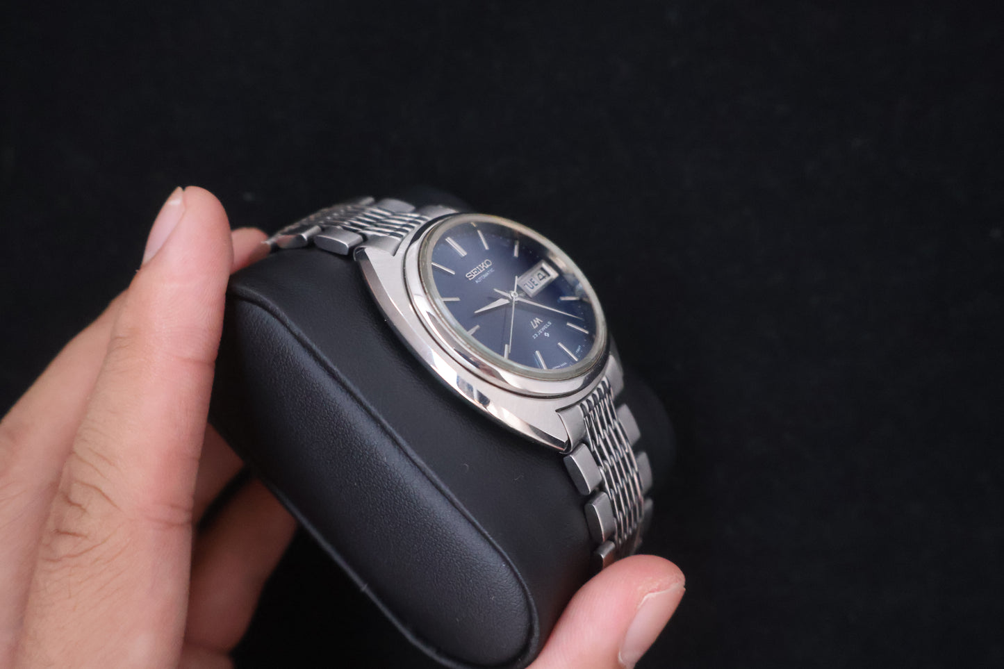 (SERVICED) Rare Vintage 1970 Seiko Lord Matic Blue Dial 23 Jewels 5606-7150