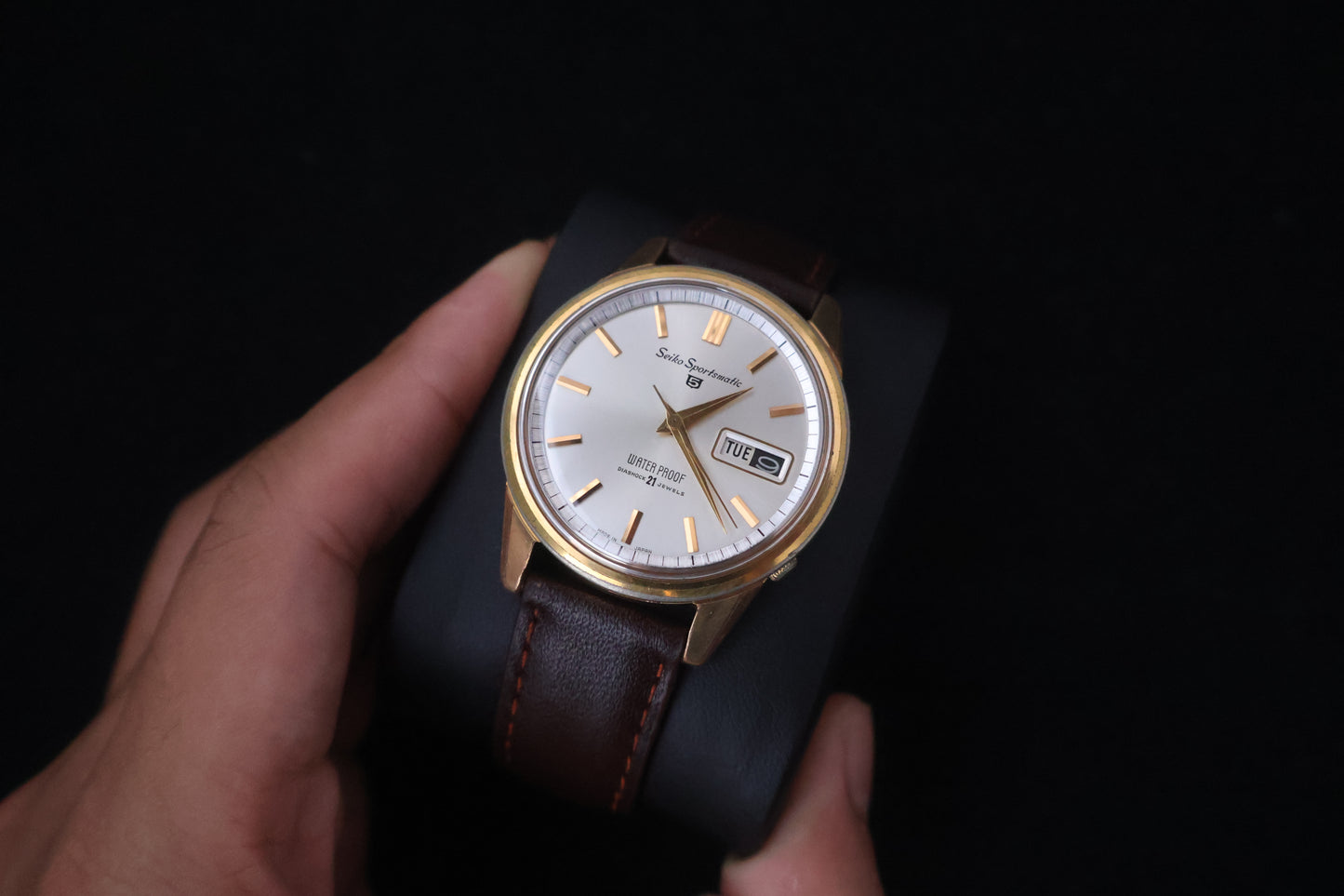 (SERVICED) Rare Vintage 1964 Seiko 5 Sportsmatic 21 Jewels Cal. 6619 Gold-Tone