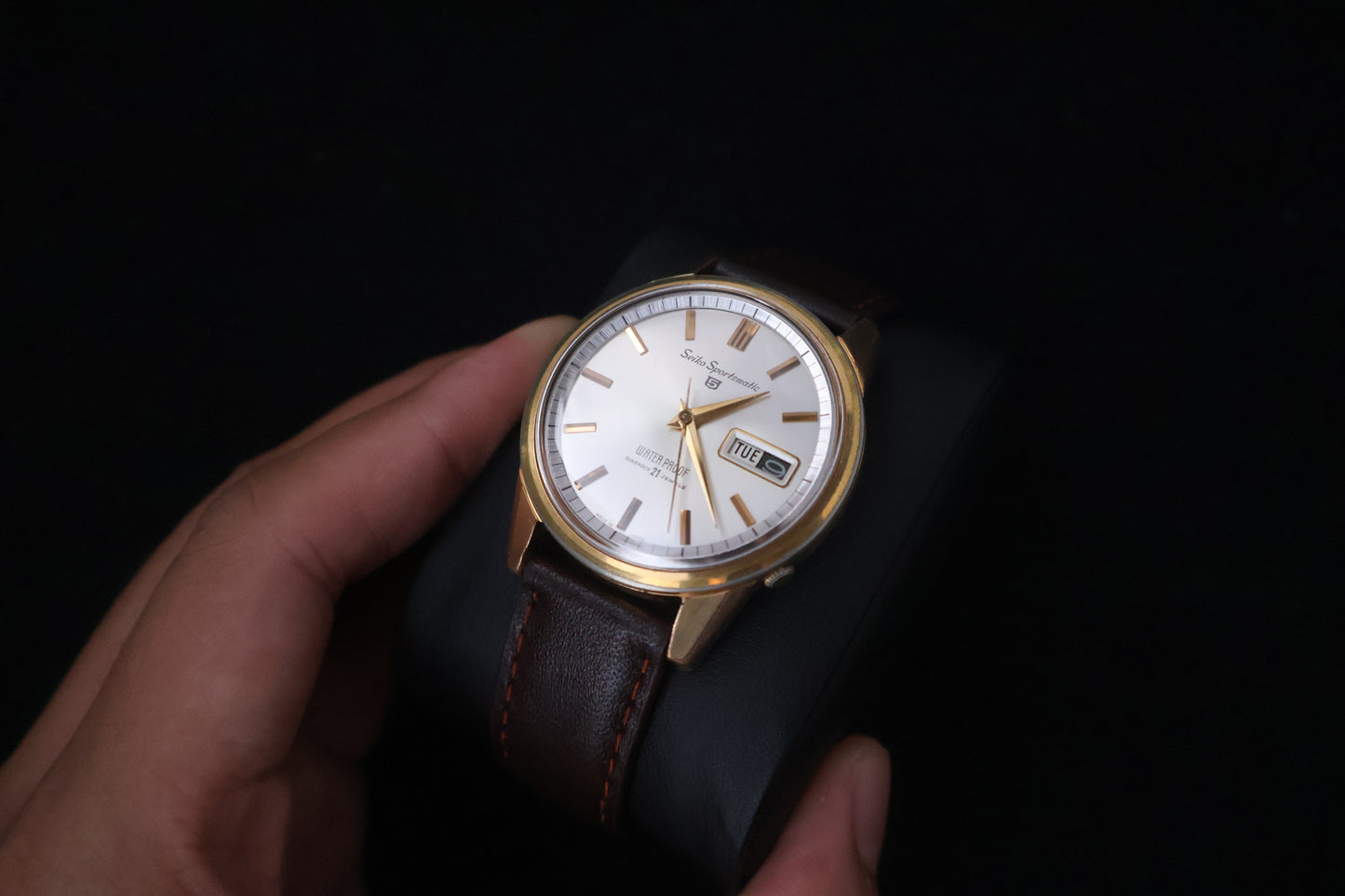 (SERVICED) Rare Vintage 1964 Seiko 5 Sportsmatic 21 Jewels Cal. 6619 Gold-Tone