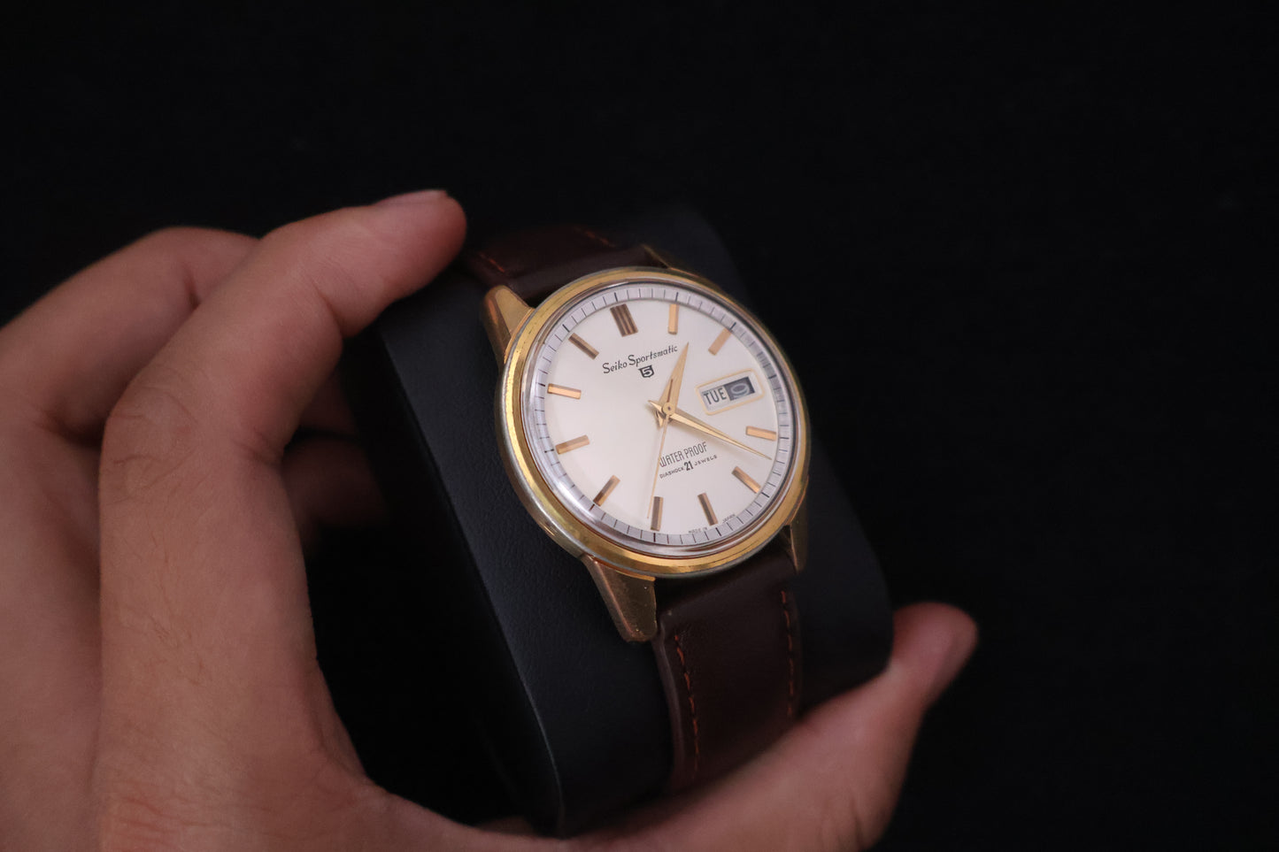 (SERVICED) Rare Vintage 1964 Seiko 5 Sportsmatic 21 Jewels Cal. 6619 Gold-Tone
