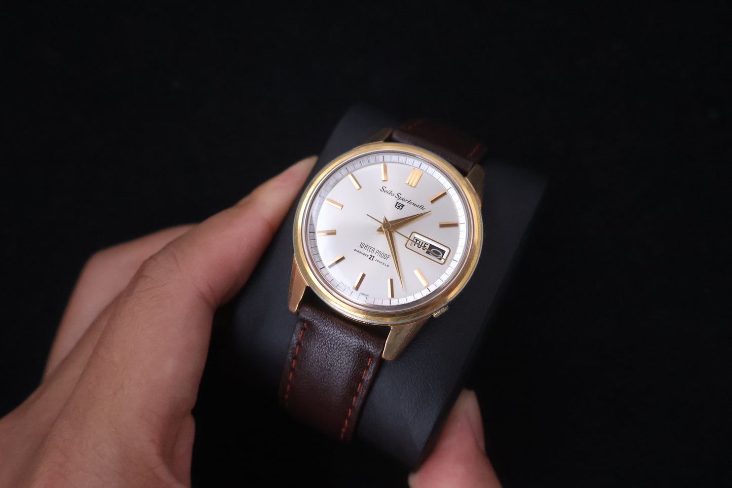 (SERVICED) Rare Vintage 1964 Seiko 5 Sportsmatic 21 Jewels Cal. 6619 Gold-Tone