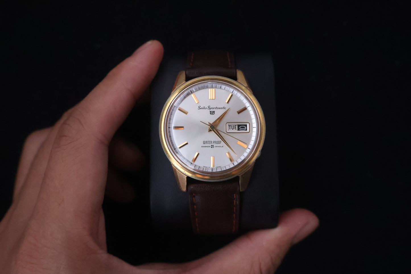 (SERVICED) Rare Vintage 1964 Seiko 5 Sportsmatic 21 Jewels Cal. 6619 Gold-Tone