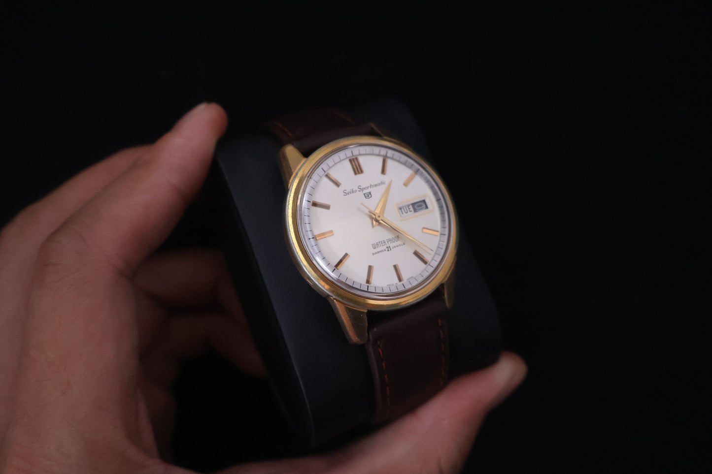 (SERVICED) Rare Vintage 1964 Seiko 5 Sportsmatic 21 Jewels Cal. 6619 Gold-Tone