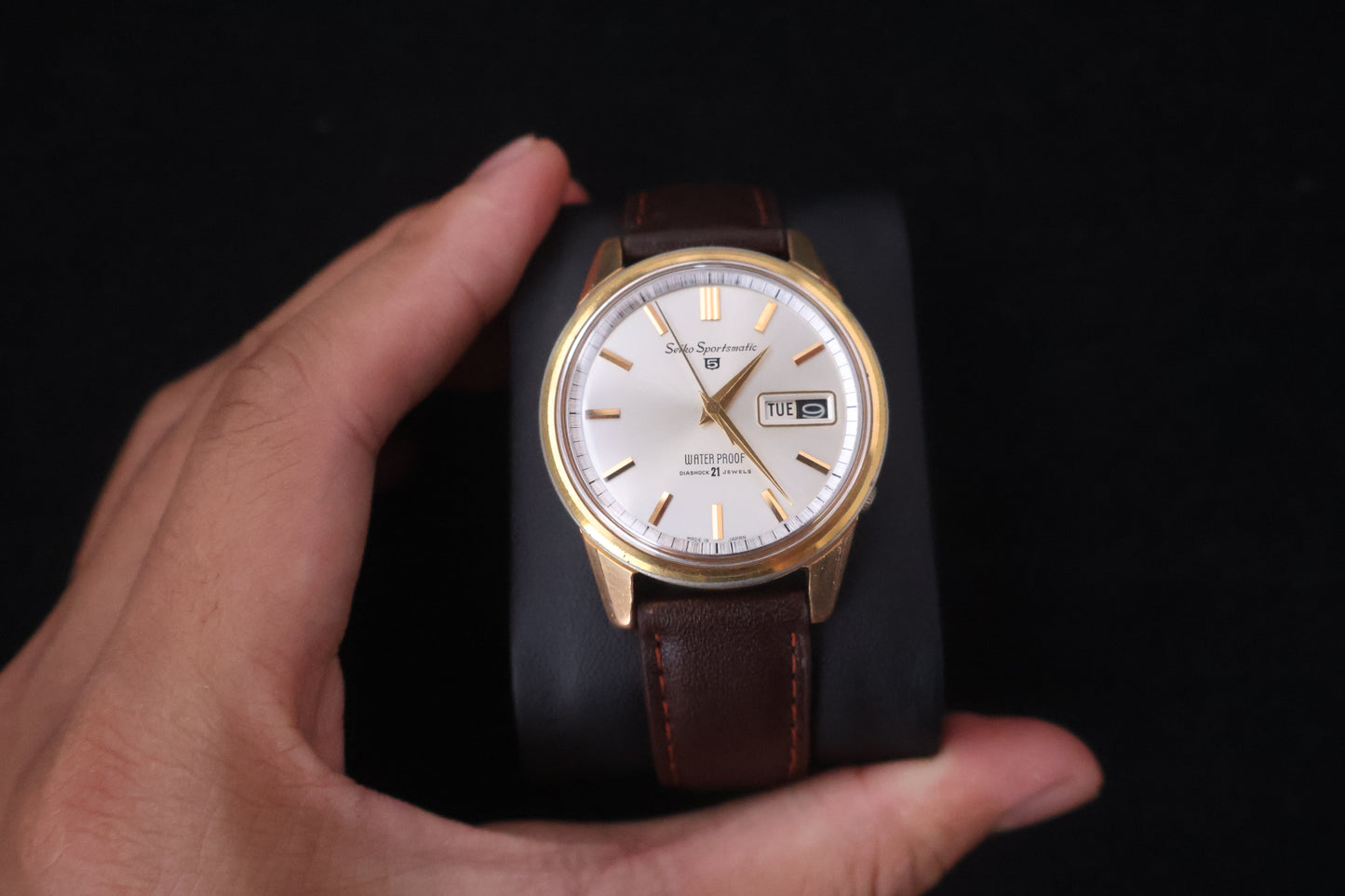 (SERVICED) Rare Vintage 1964 Seiko 5 Sportsmatic 21 Jewels Cal. 6619 Gold-Tone