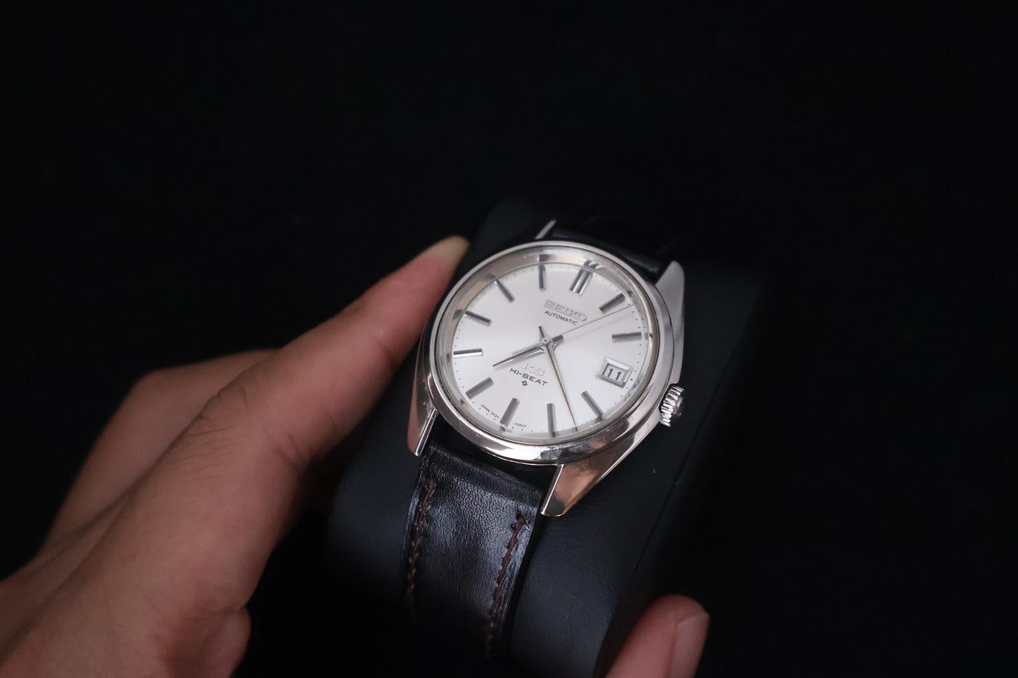 (SERVICED) Rare Vintage 1970 King Seiko KS Hi-Beat Gold Medallion 25 Jewels 5625-7000